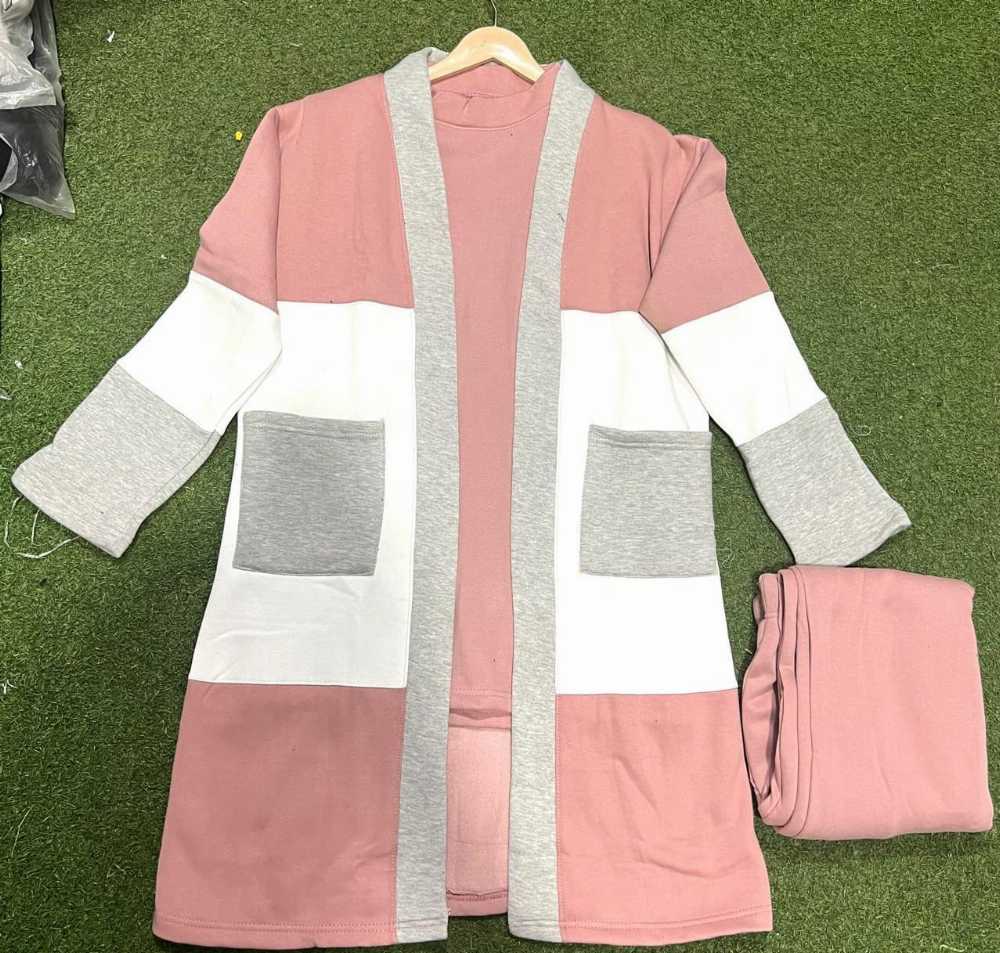 Turkish Patch-Work Gown Style 3-Pcs Winter